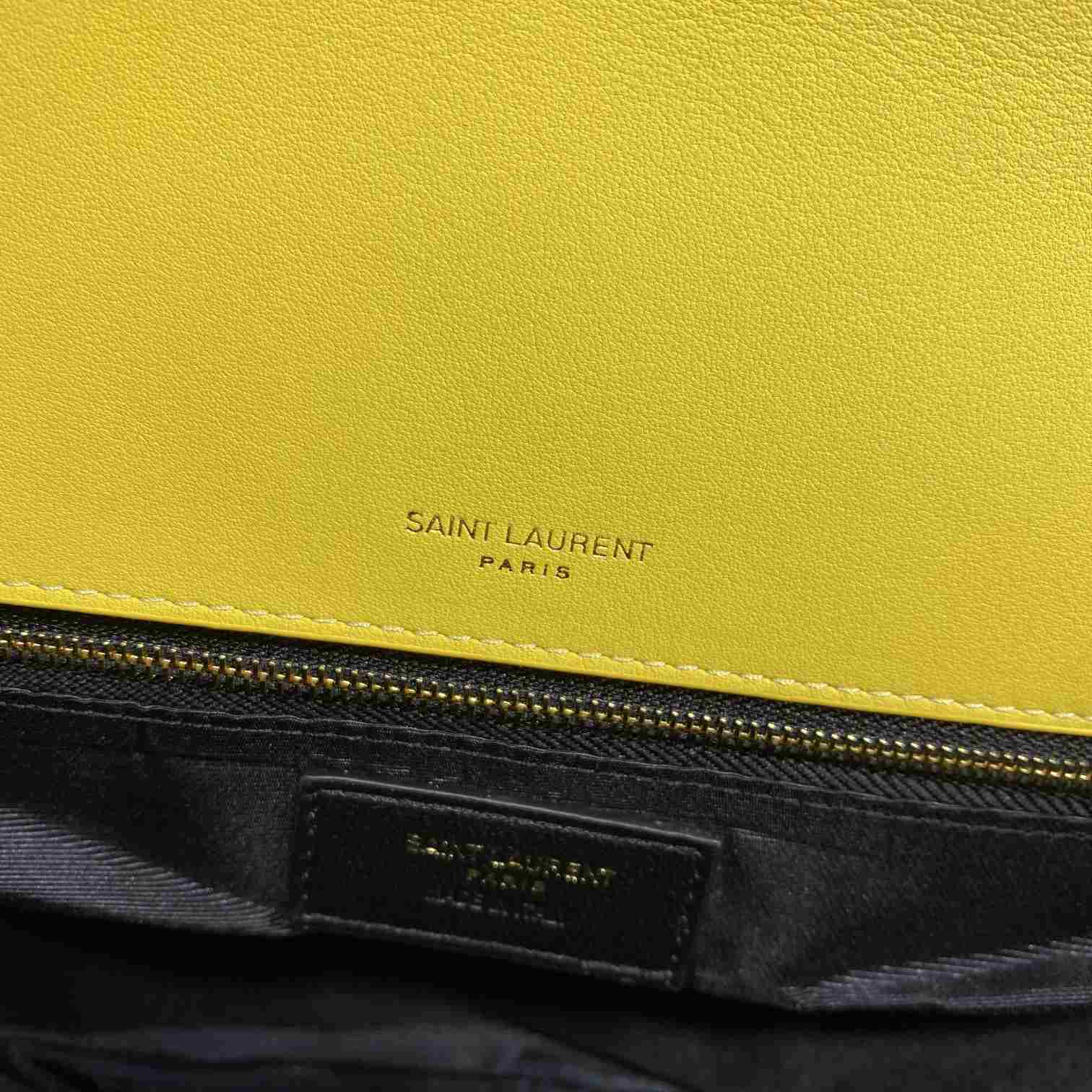 Saint Laurent Niki Medium Chain Bag In Raffia And Leather(28-22-9cm) - FashionPlug