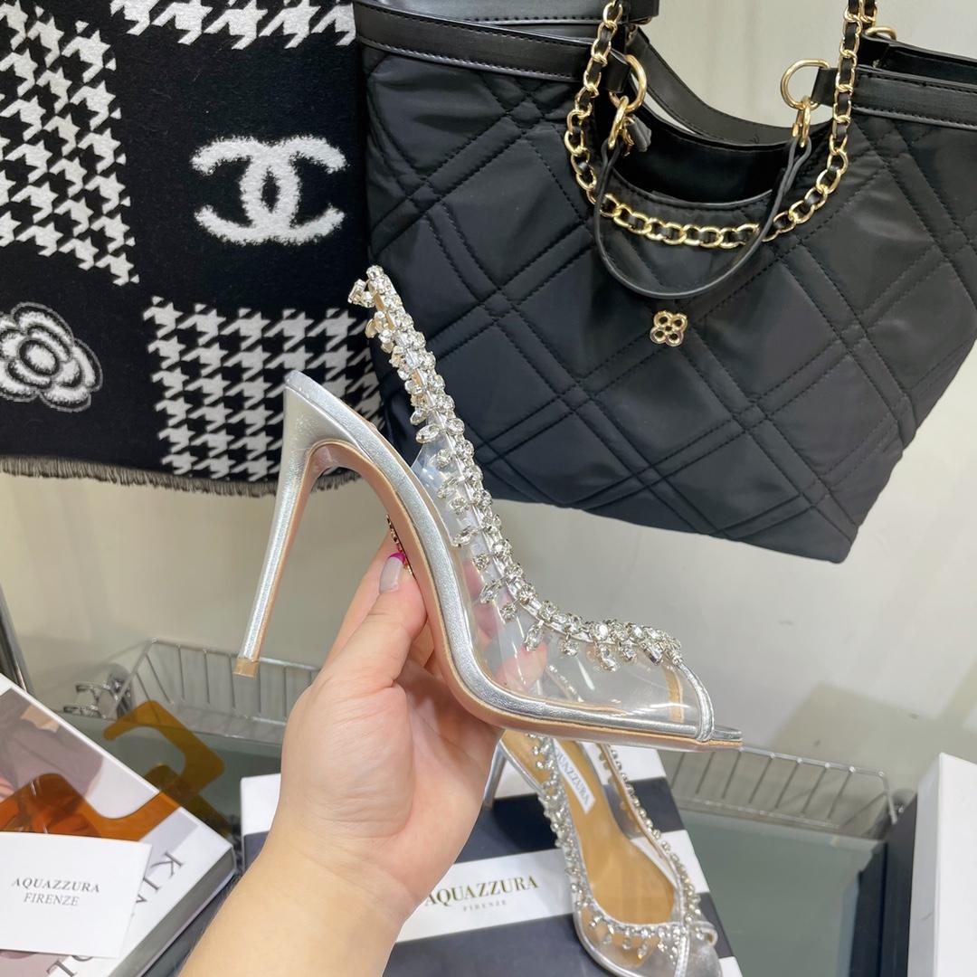 Aquazzura Temptation Crystal Sandal 105 - FashionPlug