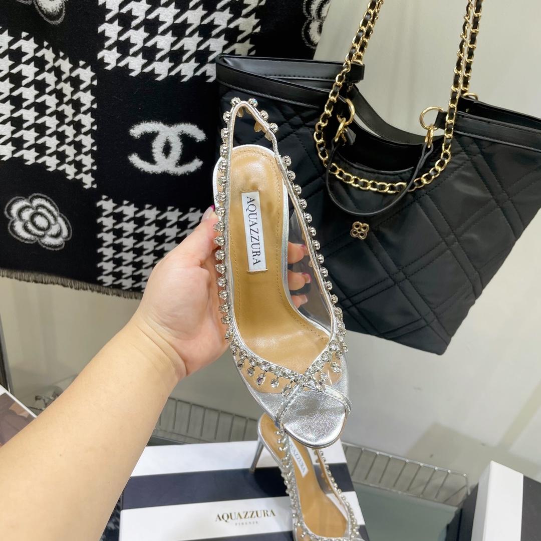 Aquazzura Temptation Crystal Sandal 105 - FashionPlug