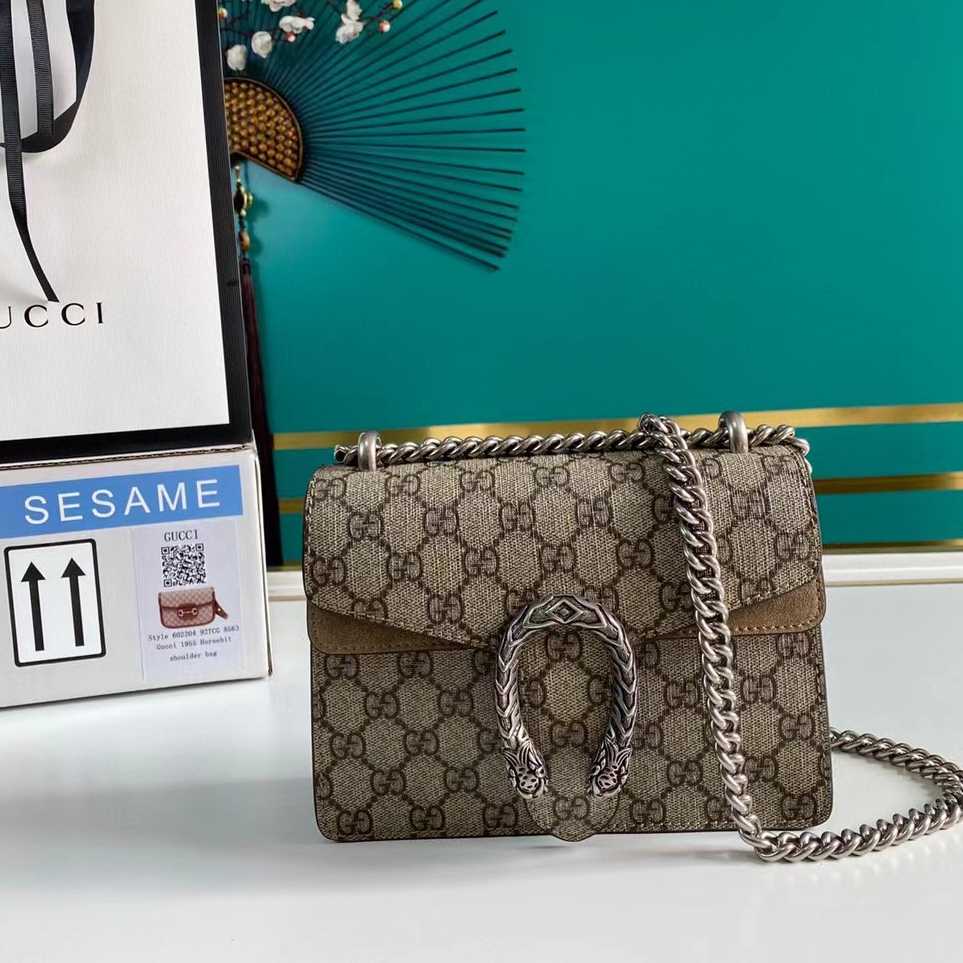 Gucci Dionysus GG Supreme Mini Bag(20-15.5-5cm) - FashionPlug