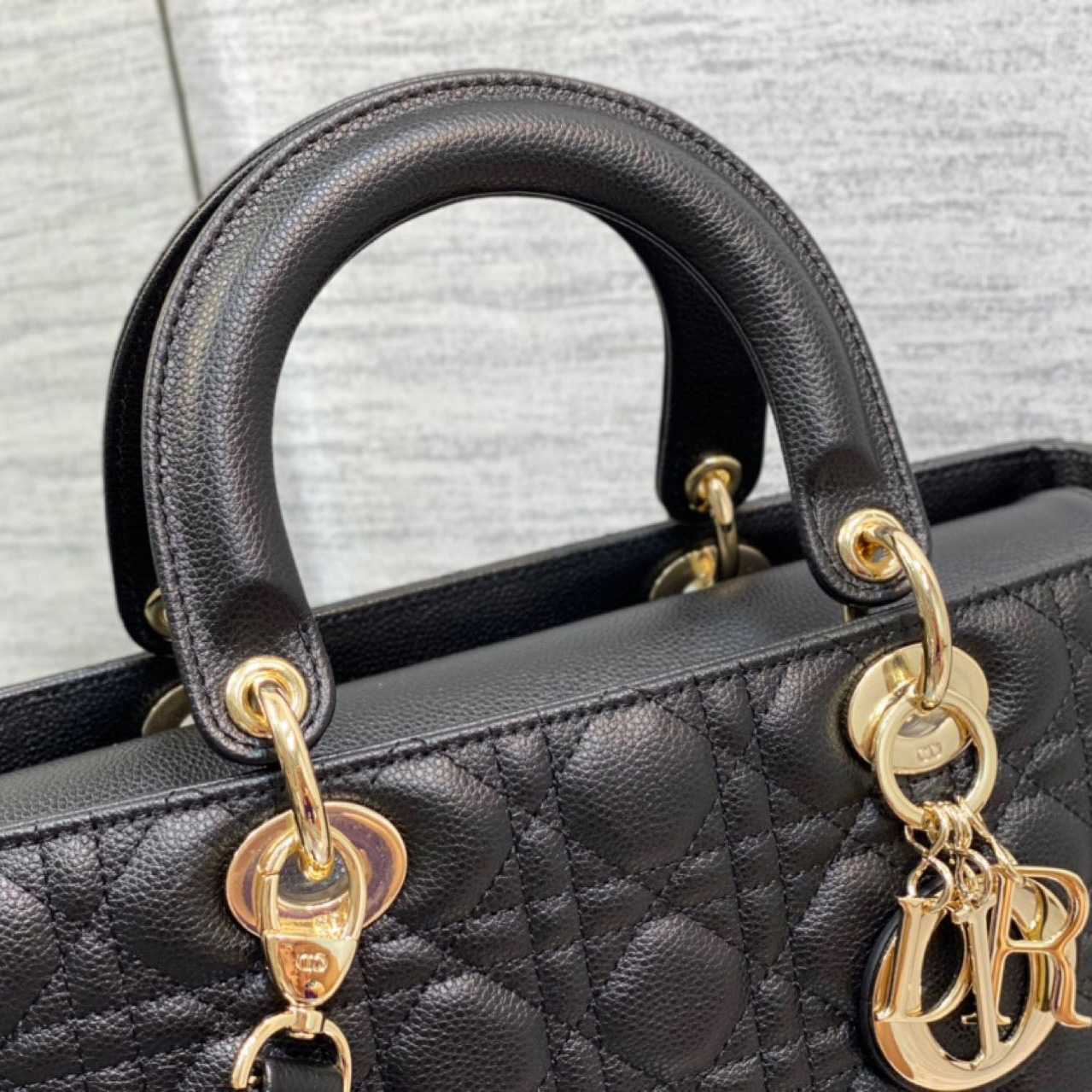 Dior Large Lady Dior Bag   (32-12-24cm)M0567 - FashionPlug
