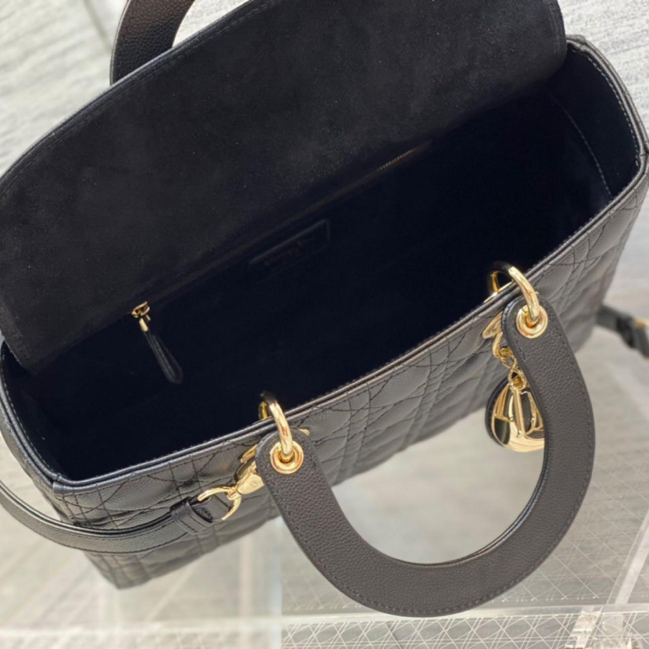 Dior Large Lady Dior Bag   (32-12-24cm)M0567 - FashionPlug