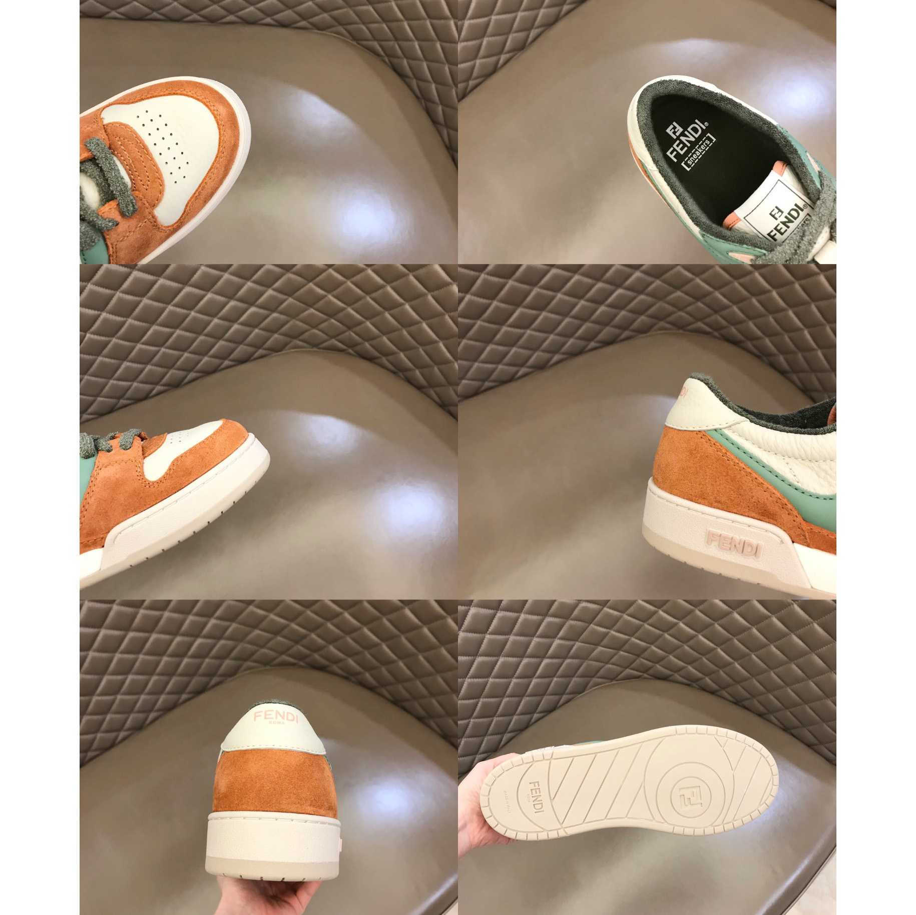 Fendi Amaranth Suede Low-Tops Sneakers  - FashionPlug