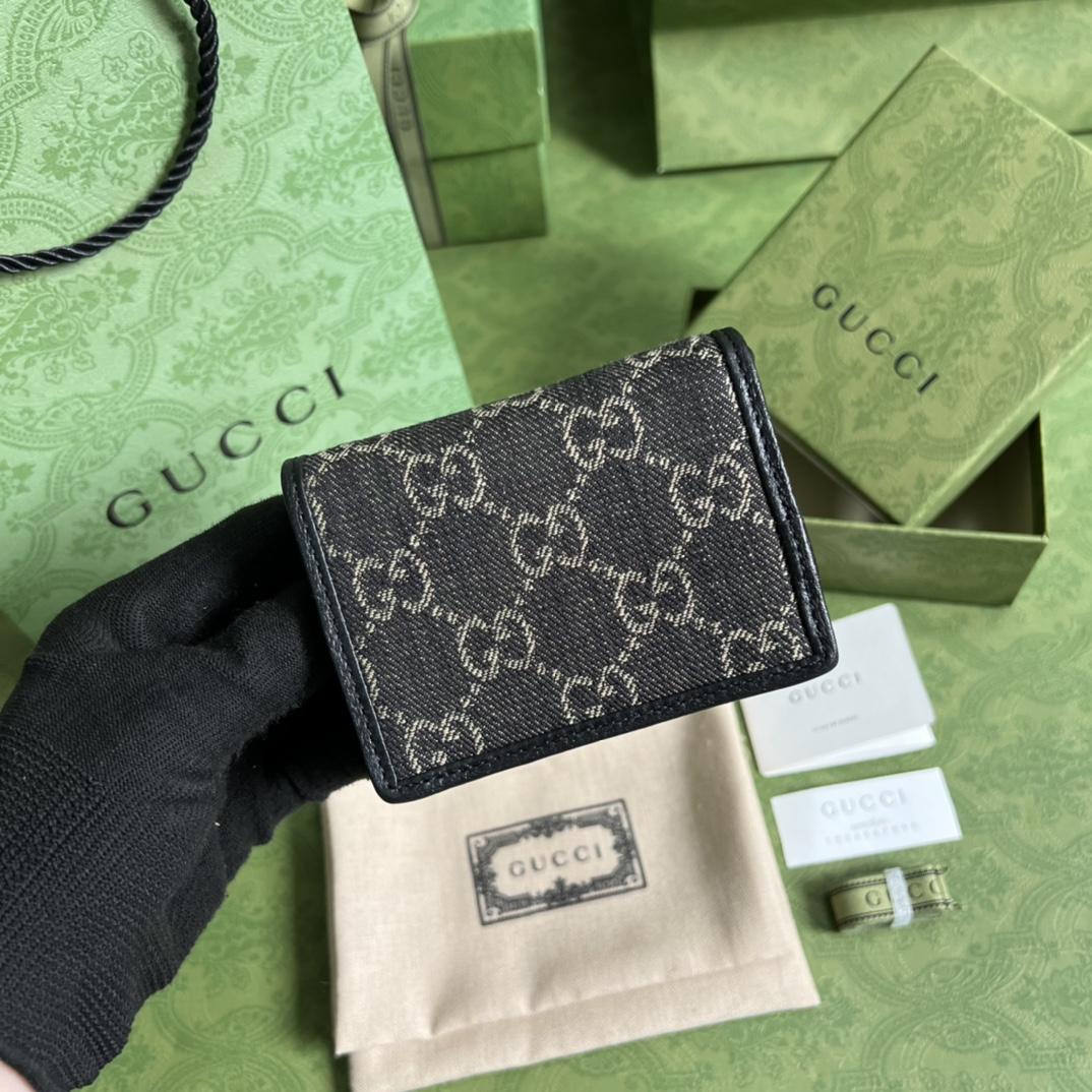 Gucci Horsebit 1955 Card Case Wallet(11-8.5-3cm)   621887 - FashionPlug