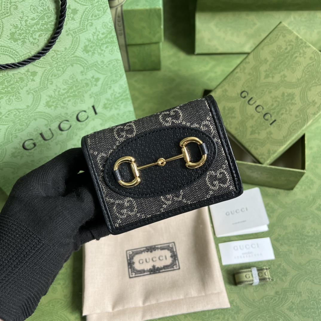 Gucci Horsebit 1955 Card Case Wallet(11-8.5-3cm)   621887 - FashionPlug