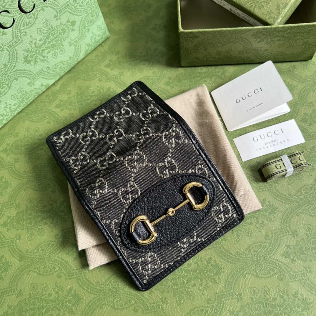 Gucci Horsebit 1955 Card Case Wallet(11-8.5-3cm)   621887 - FashionPlug