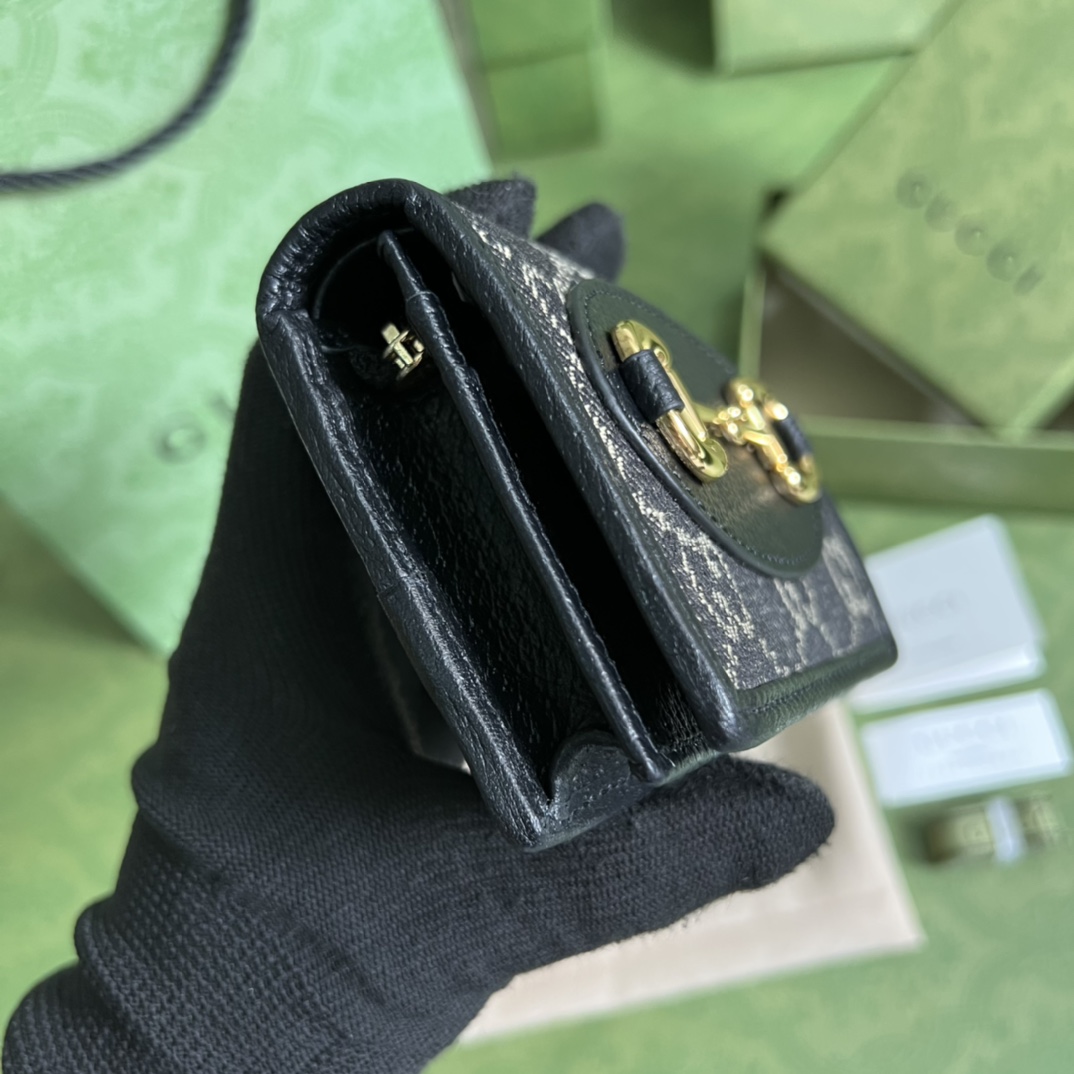 Gucci Horsebit 1955 Card Case Wallet(11-8.5-3cm)   621887 - FashionPlug