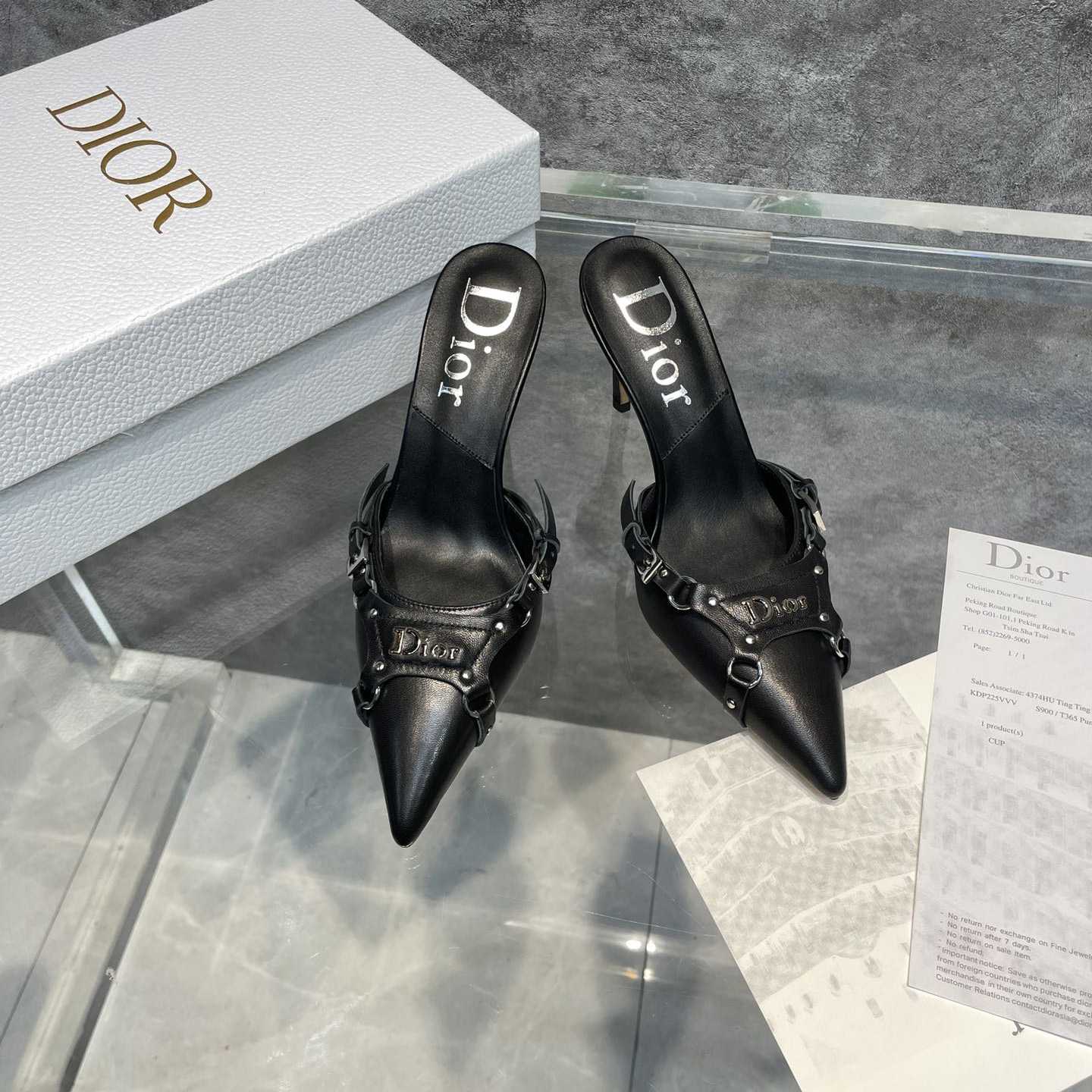 Dior Black Leather Pump - FashionPlug