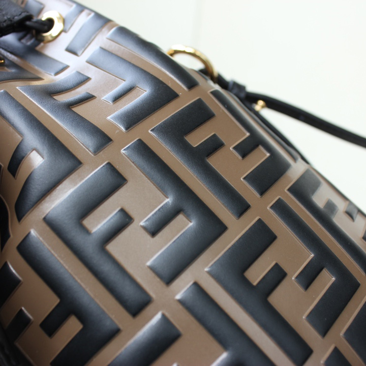 Fendi Mon Tresor Brown Leather Mini-Bag(18-12-10cm) - FashionPlug