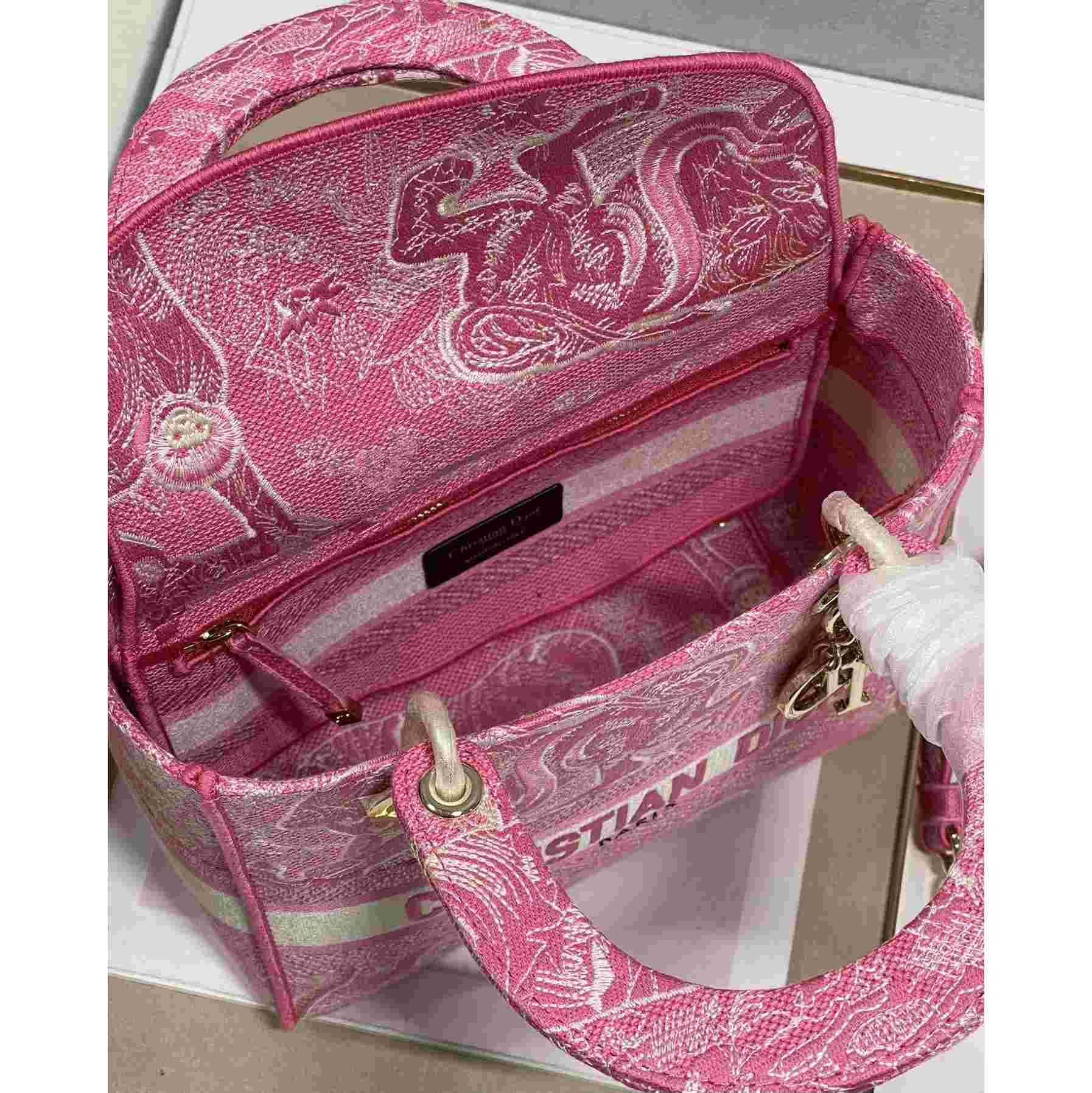 Dior Medium Lady D-Lite Bag(24-20-11cm) - FashionPlug