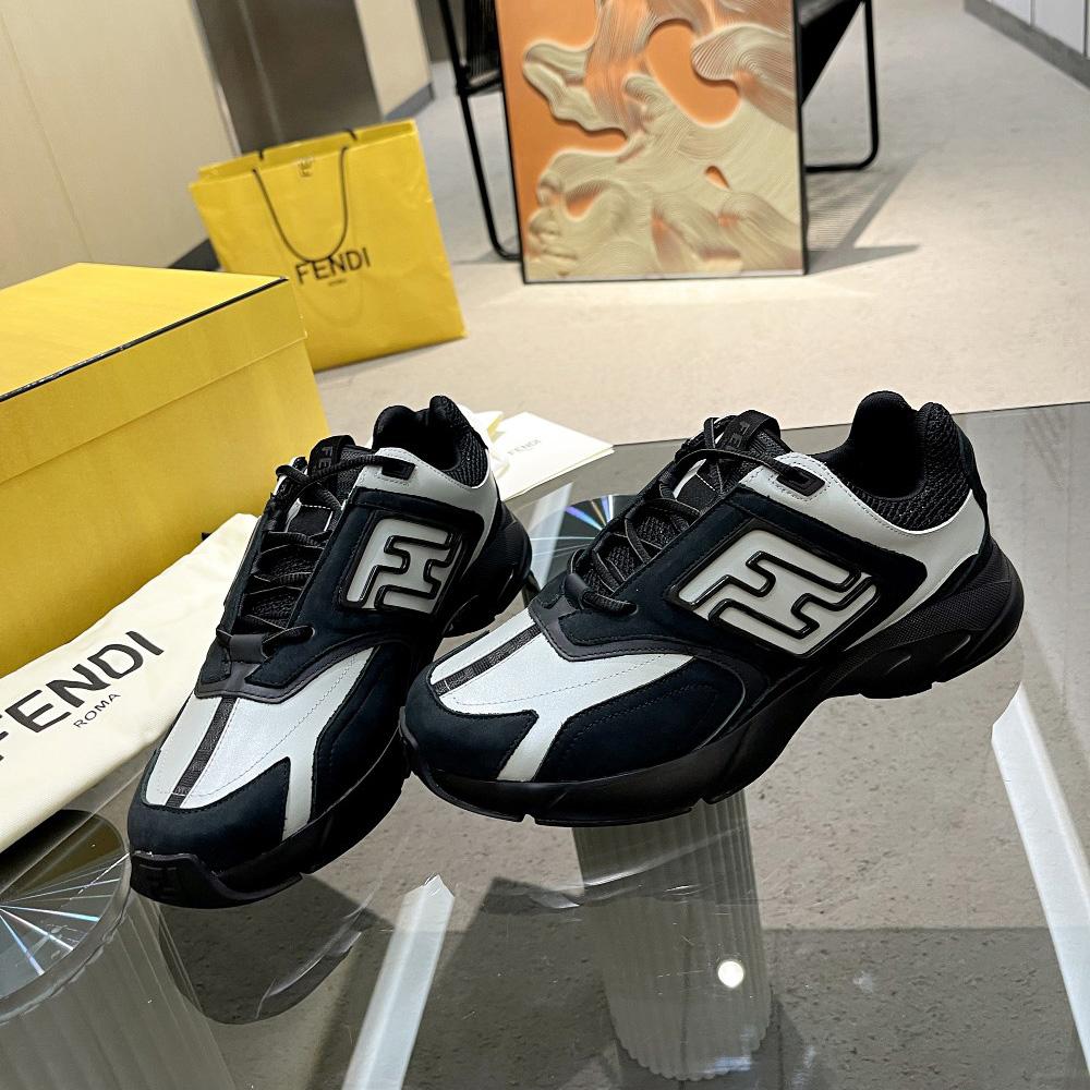 Fendi Faster Trainers Leather Low-Tops Sneakers - FashionPlug