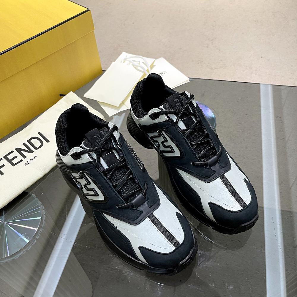 Fendi Faster Trainers Leather Low-Tops Sneakers - FashionPlug