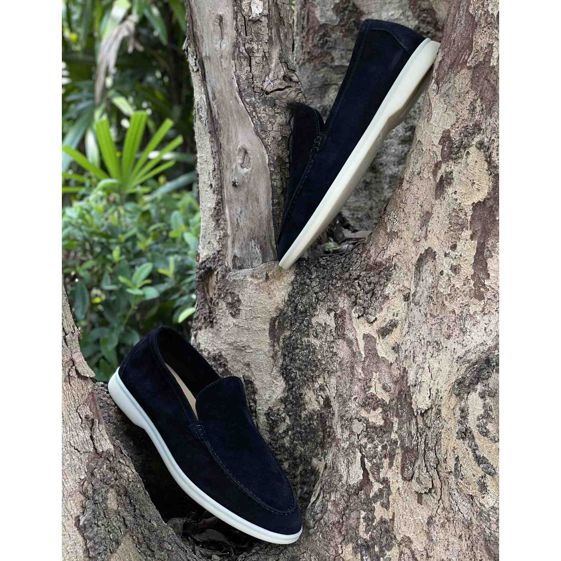 Loro Piana Summer Walk Loafers In Black - FashionPlug