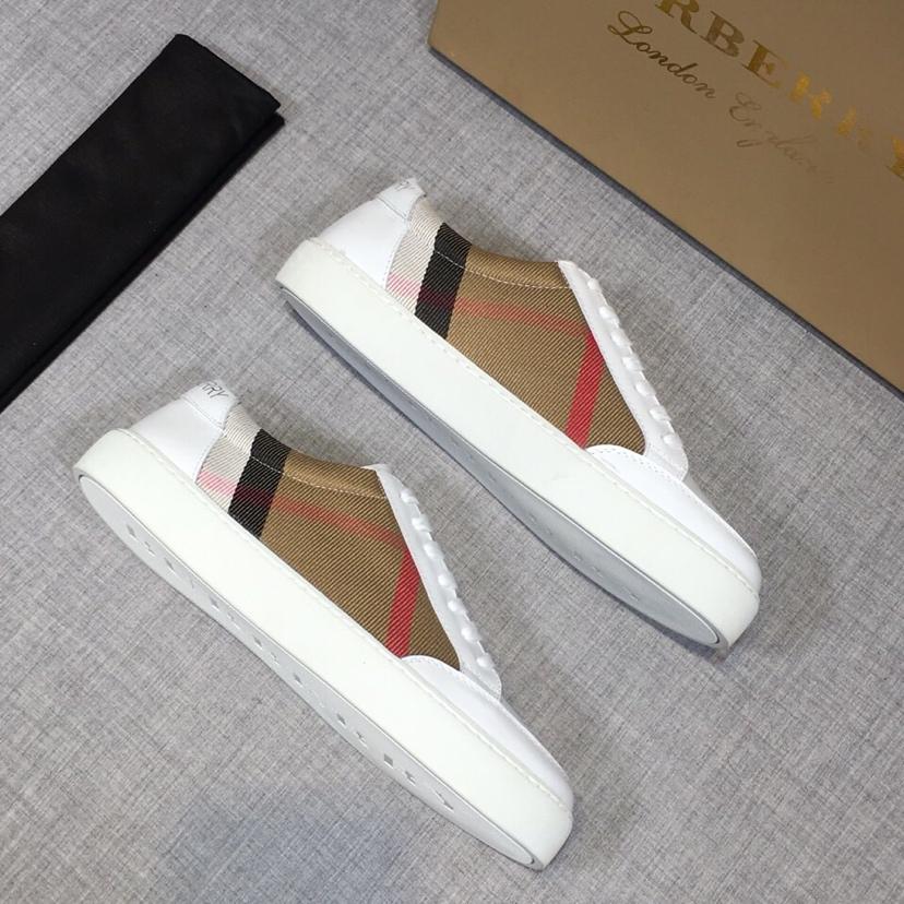Burberry House Check And Leather Sneakers - FashionPlug