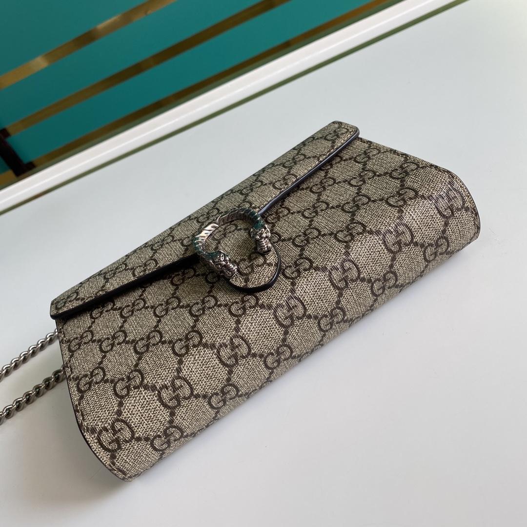 Gucci Dionysus GG Supreme Chain Wallet(20-13.5-4CM) - FashionPlug