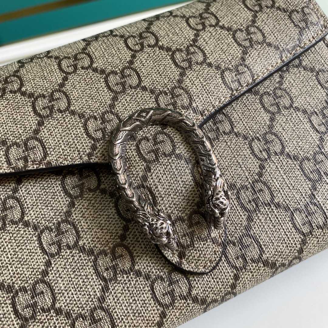 Gucci Dionysus GG Supreme Chain Wallet(20-13.5-4CM) - FashionPlug