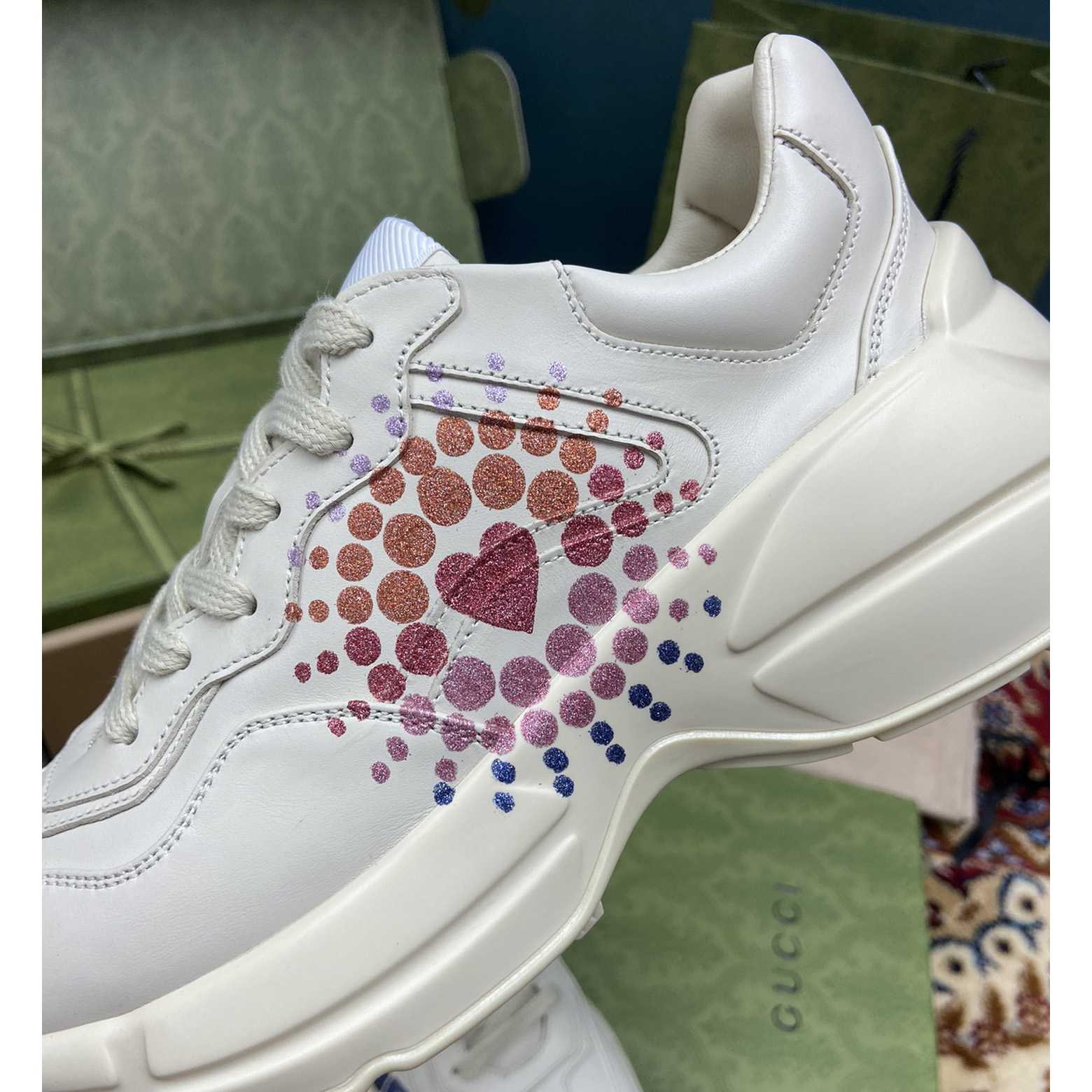 Gucci Women's Rhyton Gucci Love Parade Sneaker - FashionPlug