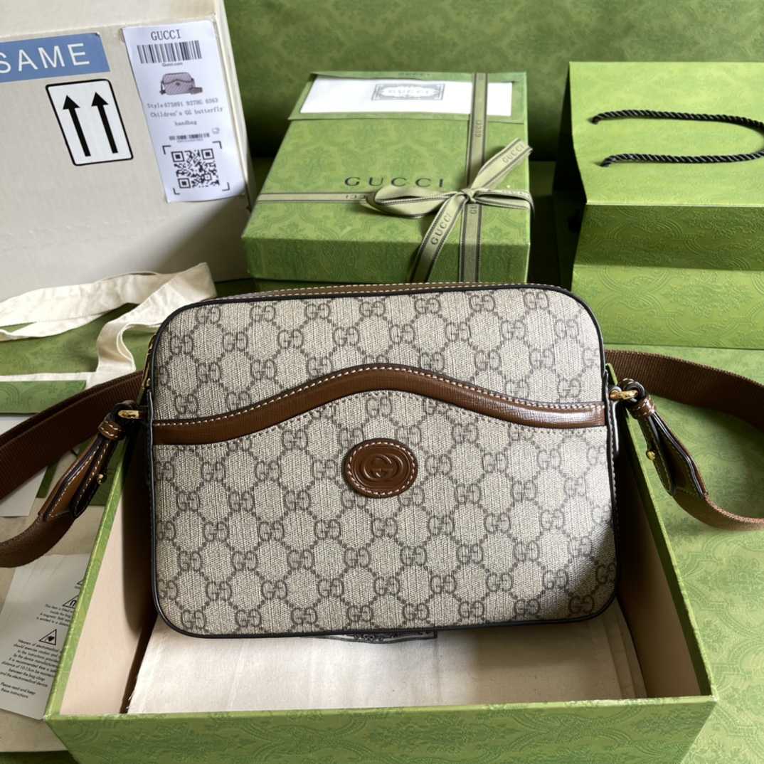 Gucci Messenger Bag With Interlocking G(25.5-20-6cm) - FashionPlug