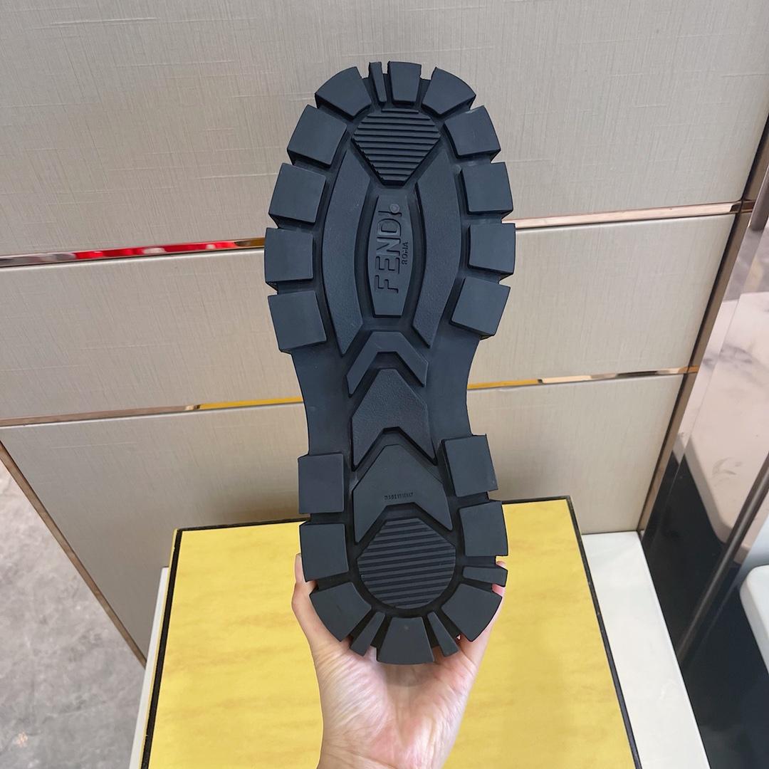Fendi Black Leather Lace-Ups - FashionPlug