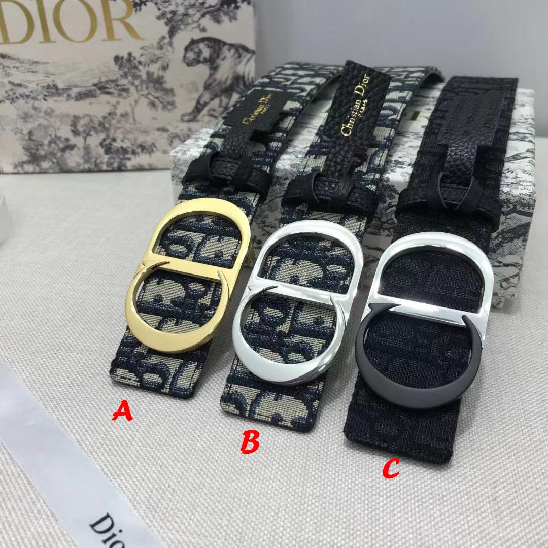Dior Leather Belt With 'CD' Buckle - FashionPlug