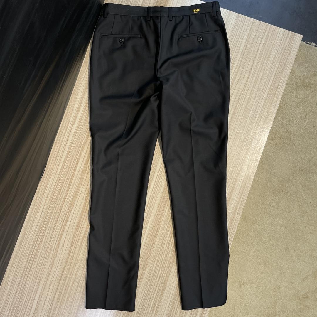 Fendi Black Cotton Blazer & Pants - FashionPlug