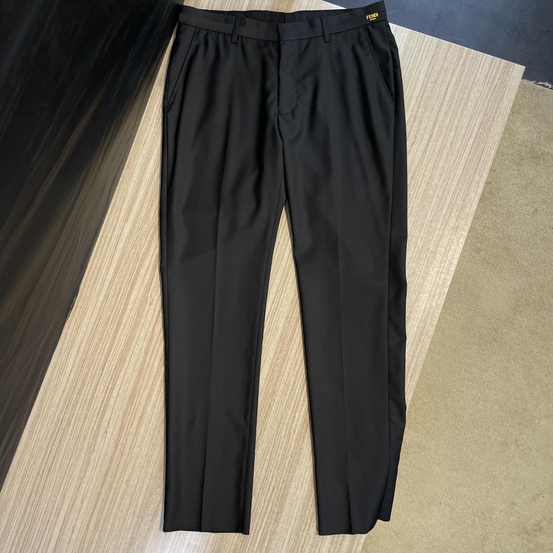 Fendi Black Cotton Blazer & Pants - FashionPlug