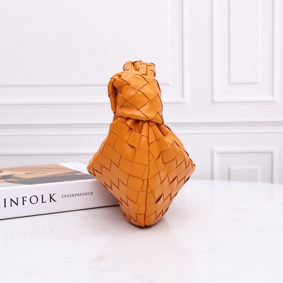 Bottega Veneta Mini Jodie Leather Top Handle Bag(28-23-8cm) - FashionPlug