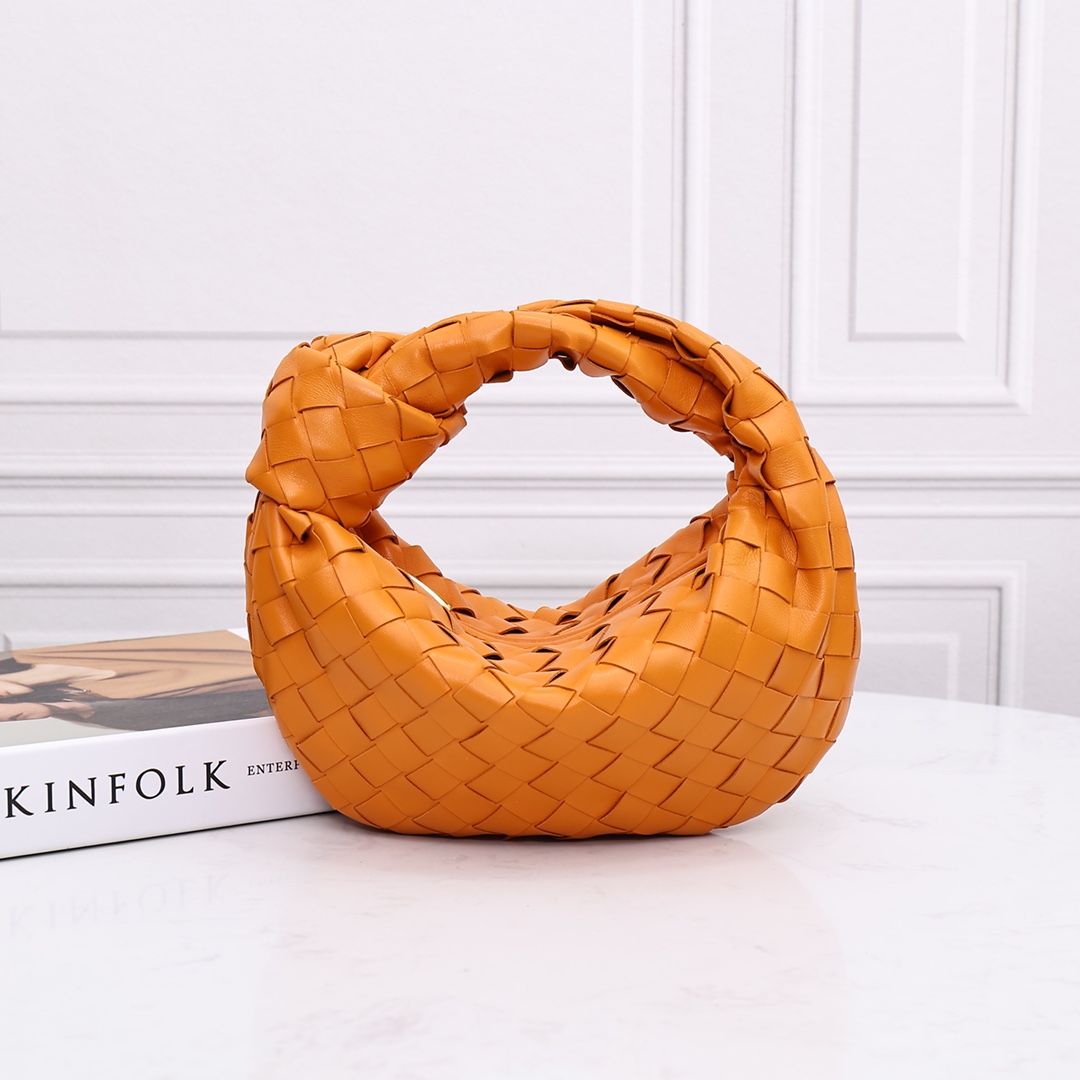 Bottega Veneta Mini Jodie Leather Top Handle Bag(28-23-8cm) - FashionPlug
