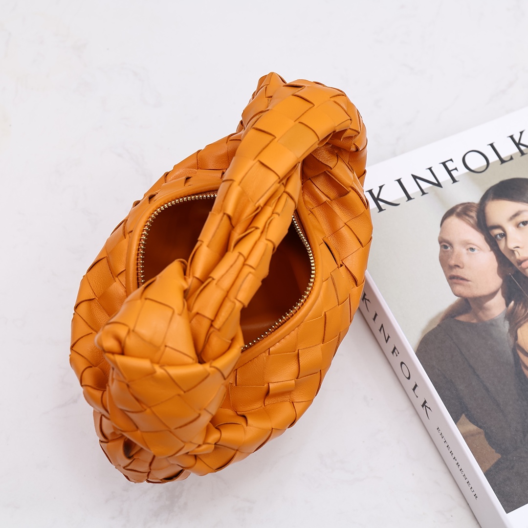 Bottega Veneta Mini Jodie Leather Top Handle Bag(28-23-8cm) - FashionPlug