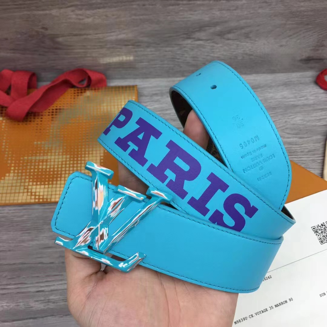 Louis Vuitton LV Pyramide Cities Exclusive 40MM Reversible Belt—Paris - FashionPlug