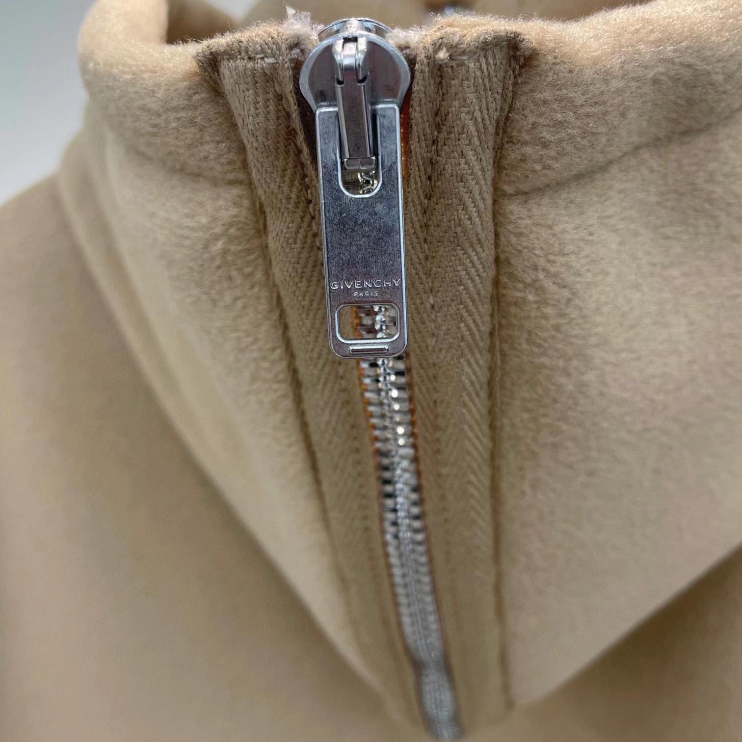 Givenchy New Hooded Bomber Jacket In Wool And Givenchy Leather - FashionPlug