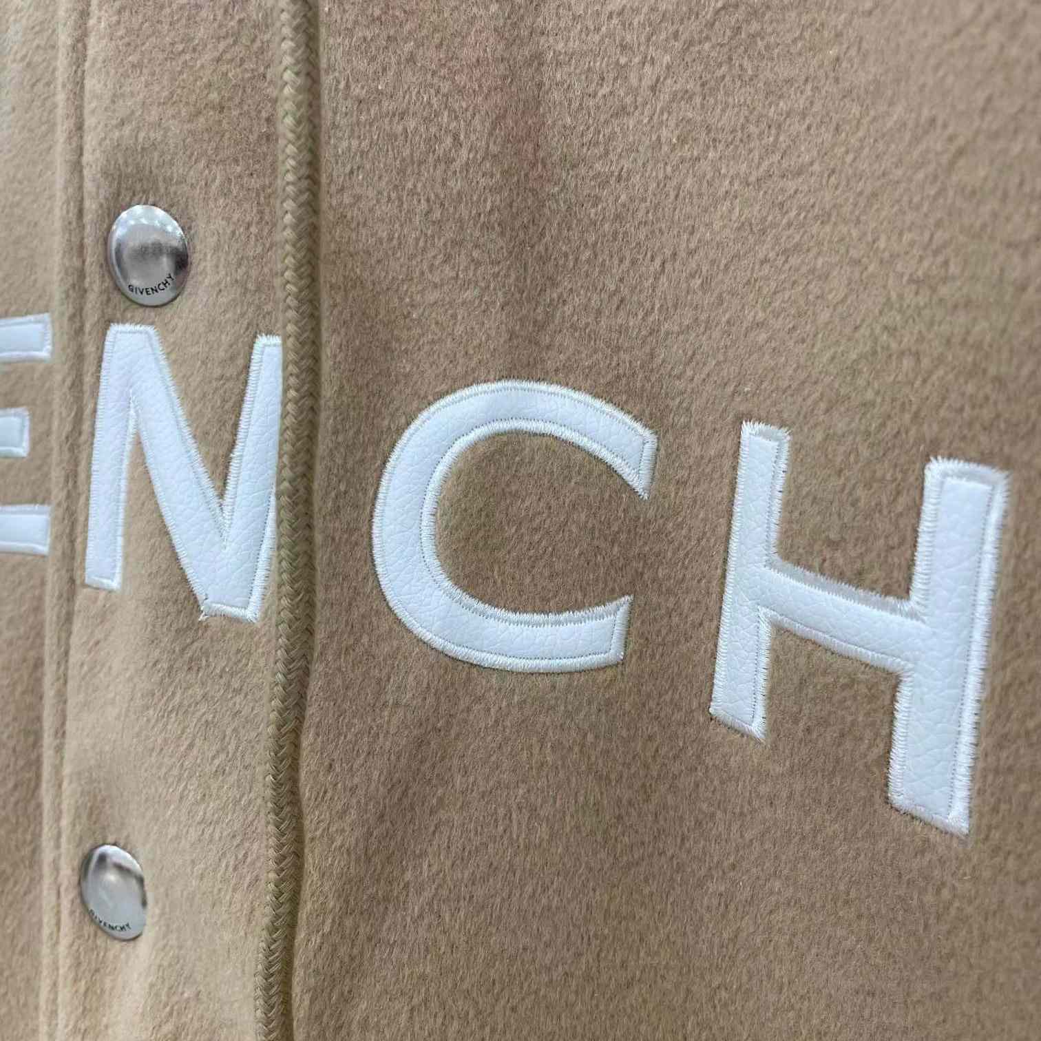 Givenchy New Hooded Bomber Jacket In Wool And Givenchy Leather - FashionPlug