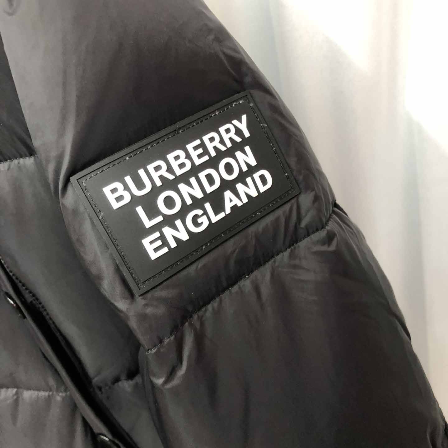 Burberry Logo Appliqué Nylon Puffer Coat - FashionPlug