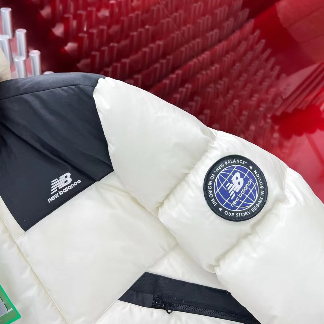 New Balance Hooded Puffer Short Down Jacket - FashionPlug