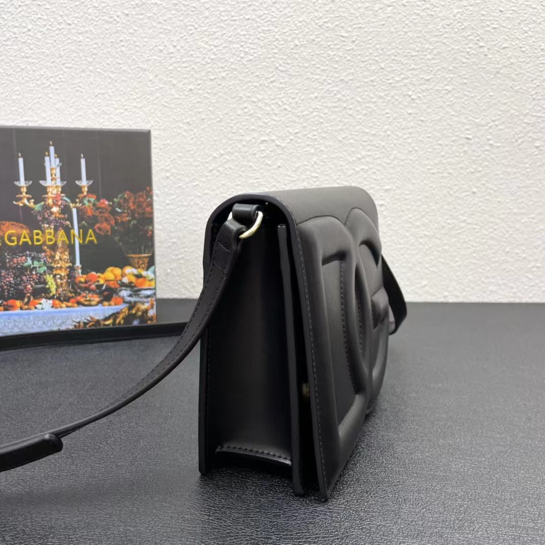 Dolce & Gabbana Calfskin DG Logo Crossbody Bag(20-16-5cm) - FashionPlug