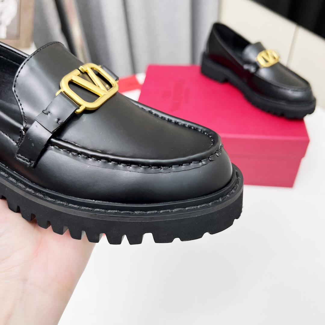 Valenti VLogo Signature Calfskin Loafer  - FashionPlug