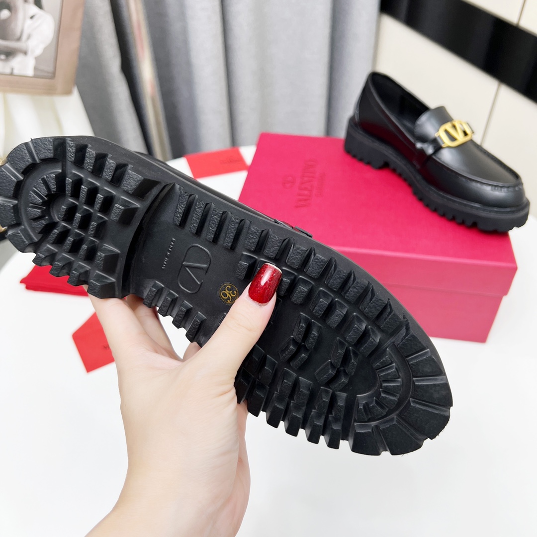 Valenti VLogo Signature Calfskin Loafer  - FashionPlug