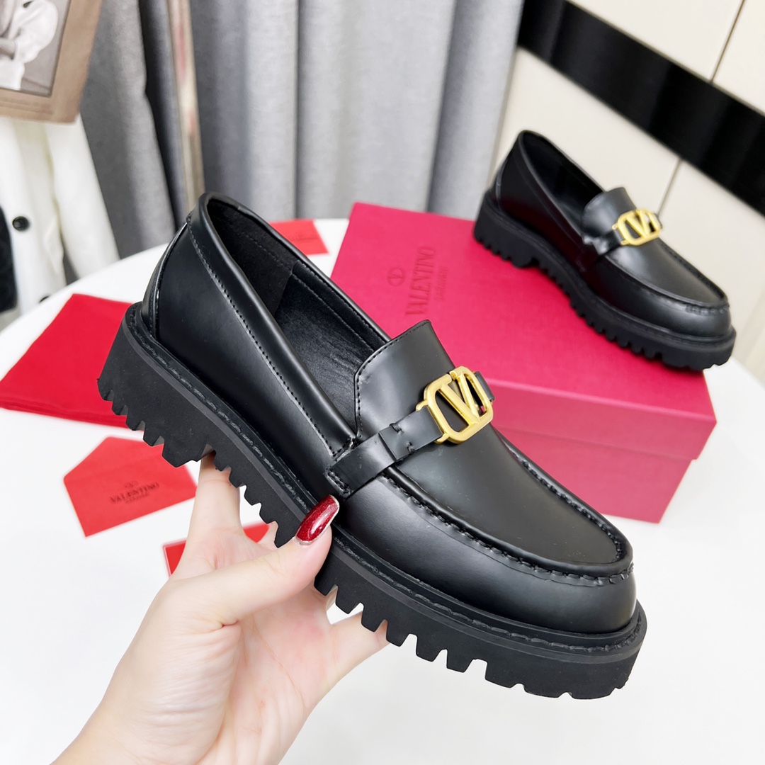 Valenti VLogo Signature Calfskin Loafer  - FashionPlug