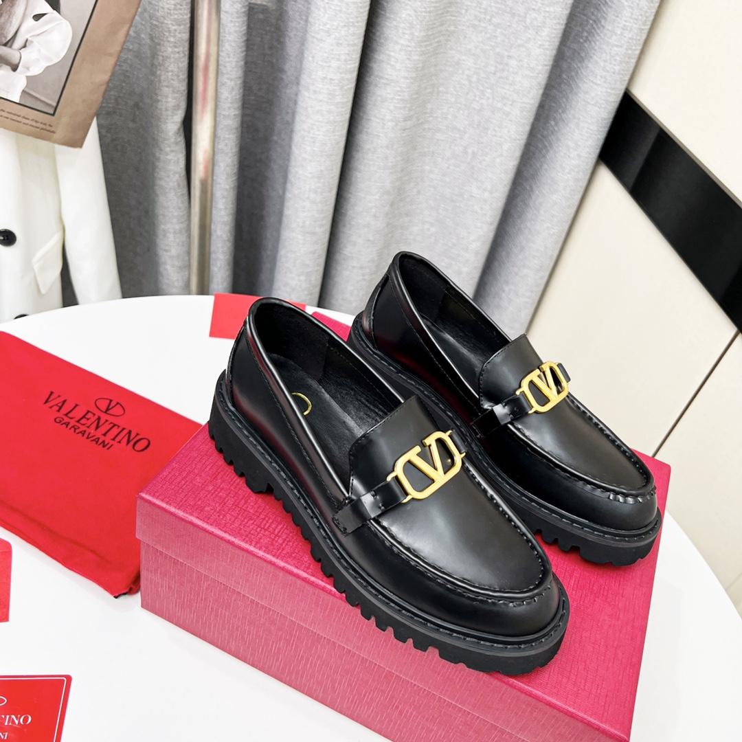 Valenti VLogo Signature Calfskin Loafer  - FashionPlug