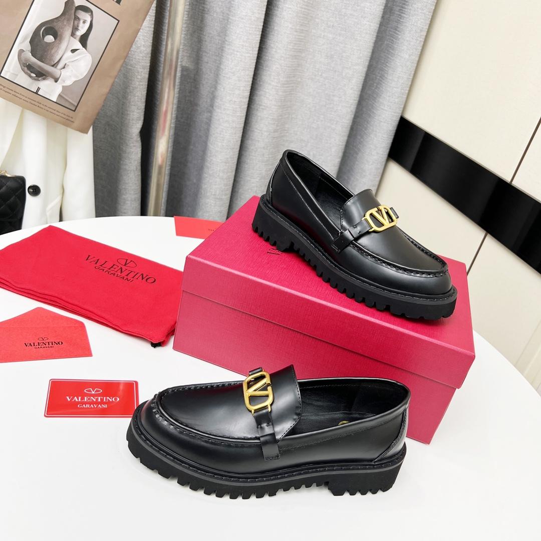 Valenti VLogo Signature Calfskin Loafer  - FashionPlug