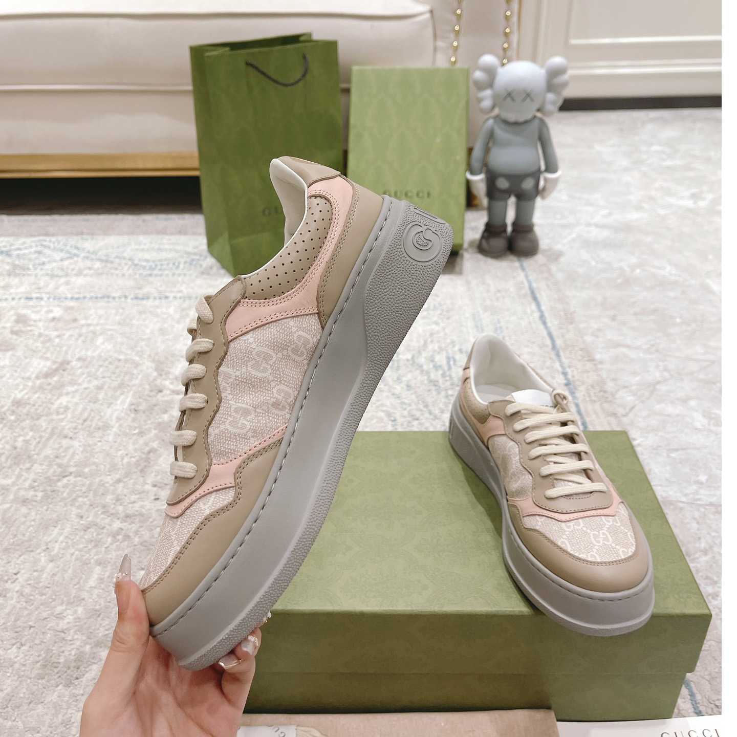 Gucci GG Chunky B Men's &Women's GG Sneakers(Upon UK Size) - FashionPlug