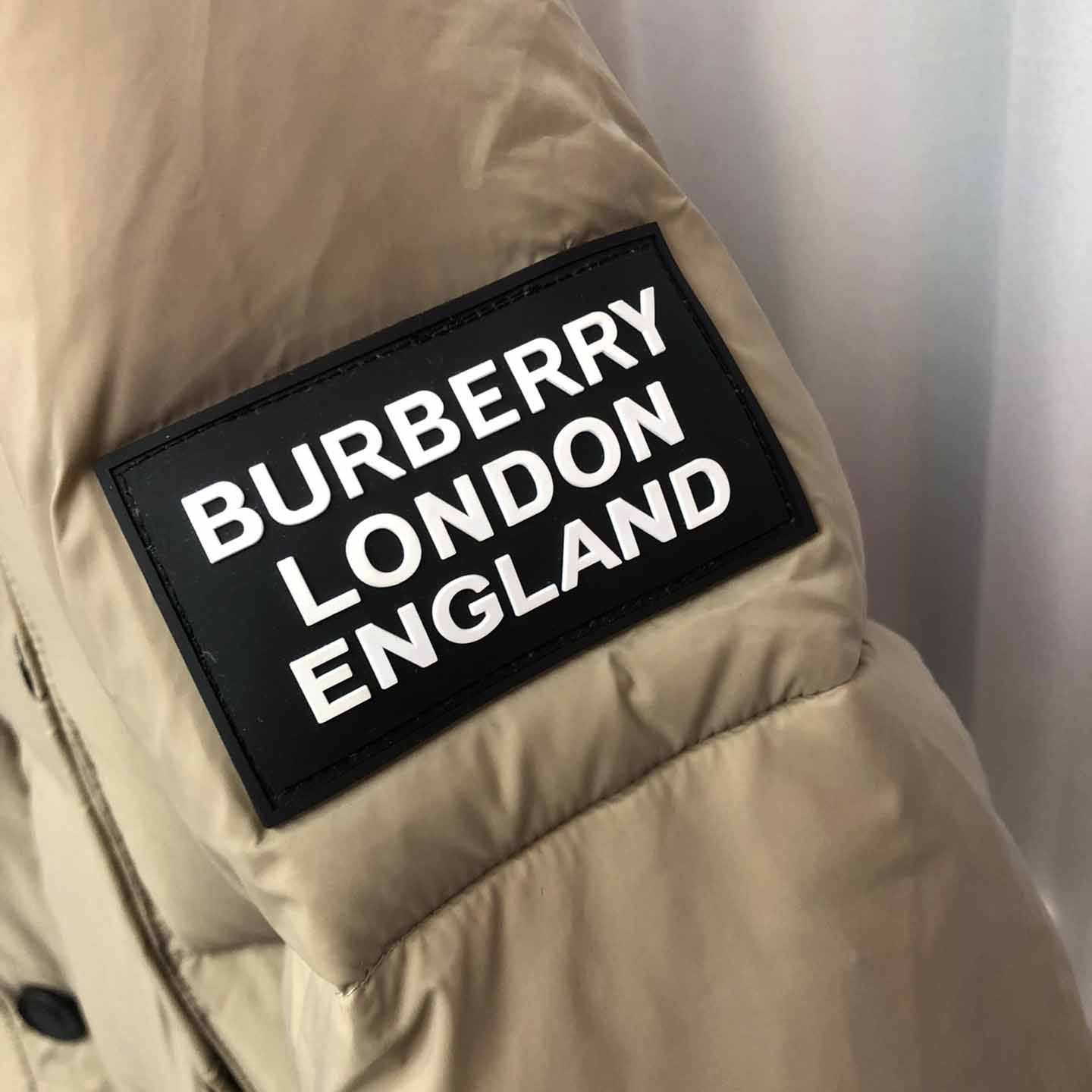 Burberry Logo Appliqué Nylon Puffer Coat - FashionPlug