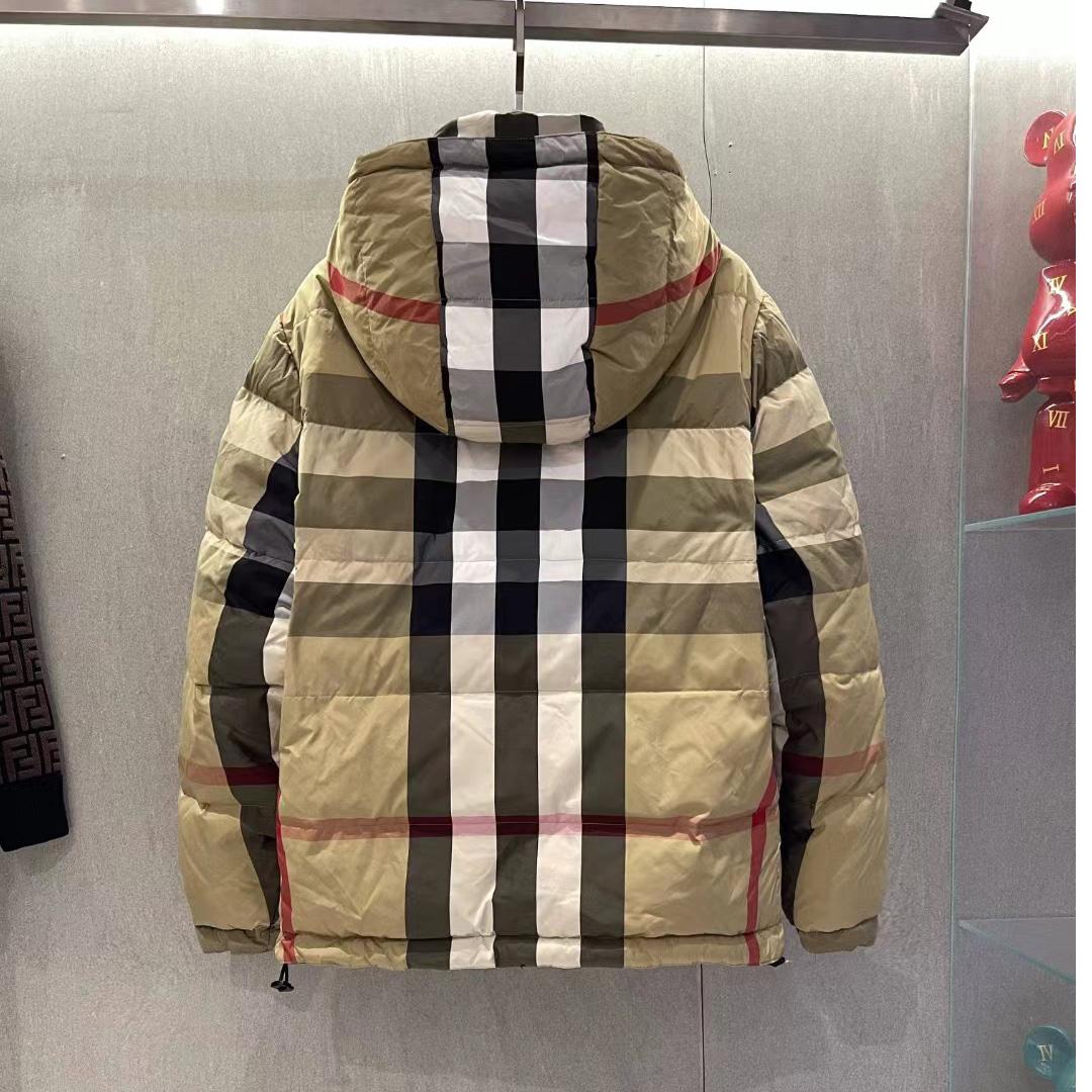 Burberry Reversible Exaggerated Check Nylon Puffer Jacket - FashionPlug