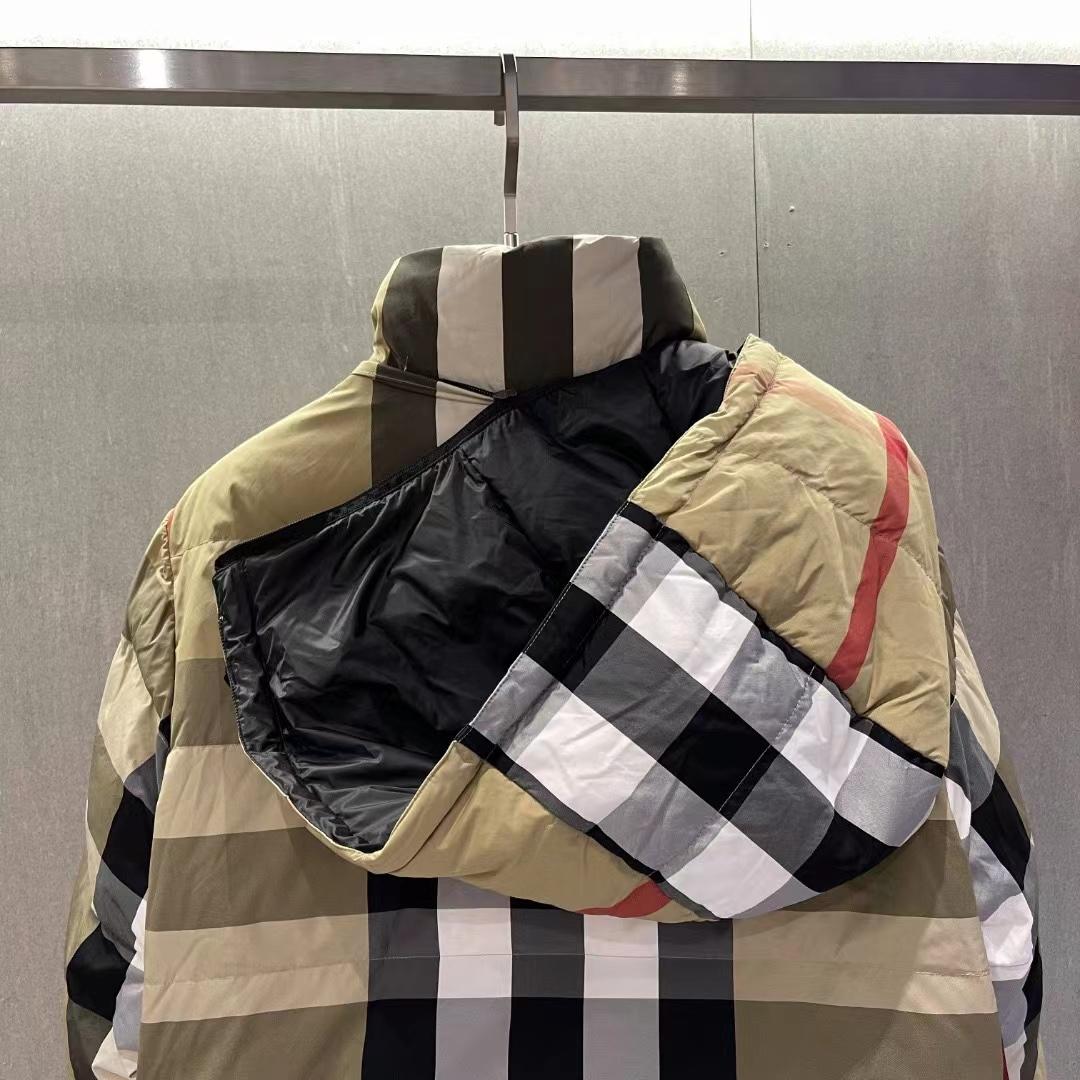 Burberry Reversible Exaggerated Check Nylon Puffer Jacket - FashionPlug