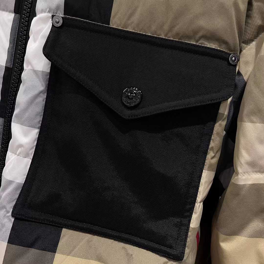 Burberry Reversible Exaggerated Check Nylon Puffer Jacket - FashionPlug