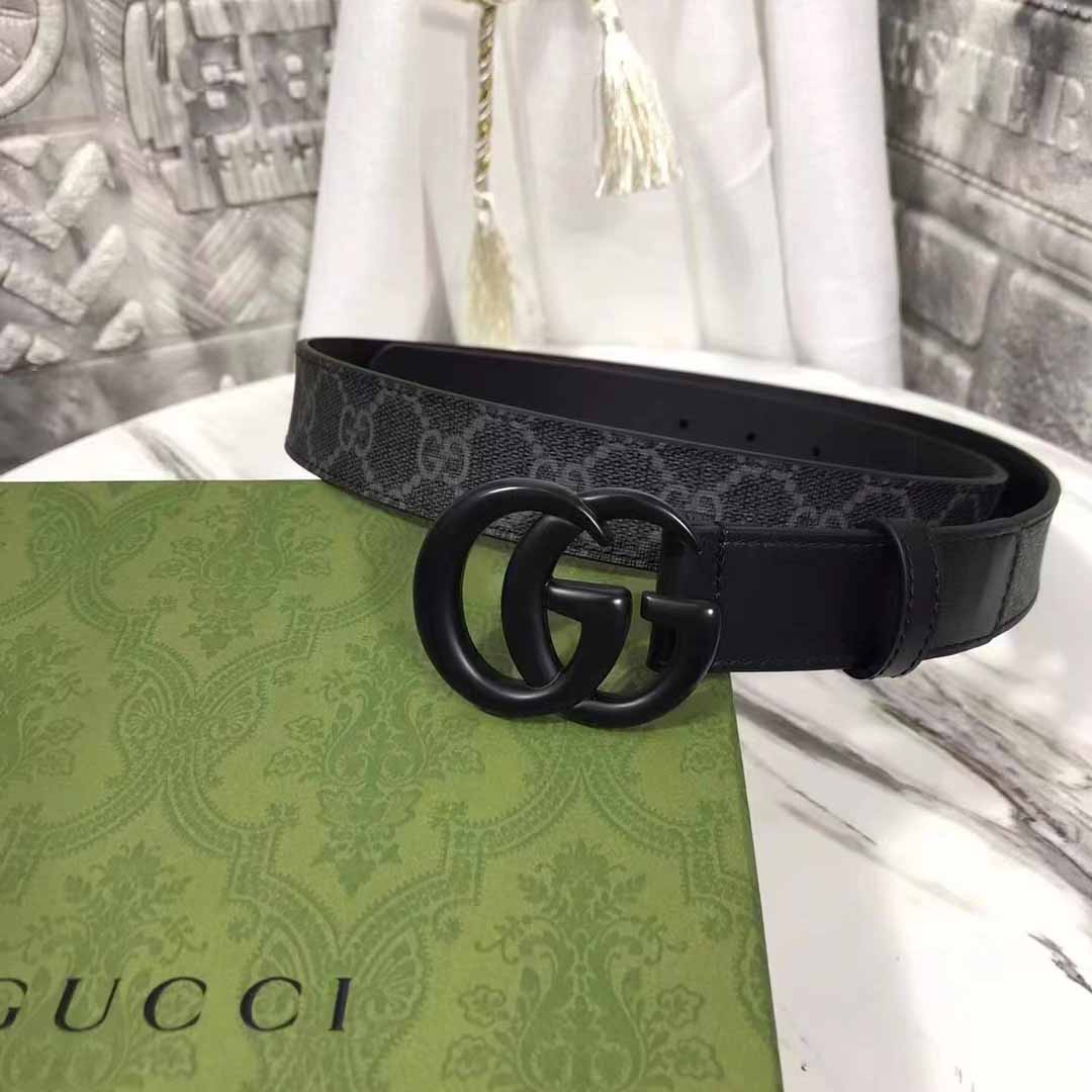 Gucci Belt With GG Buckle - FashionPlug