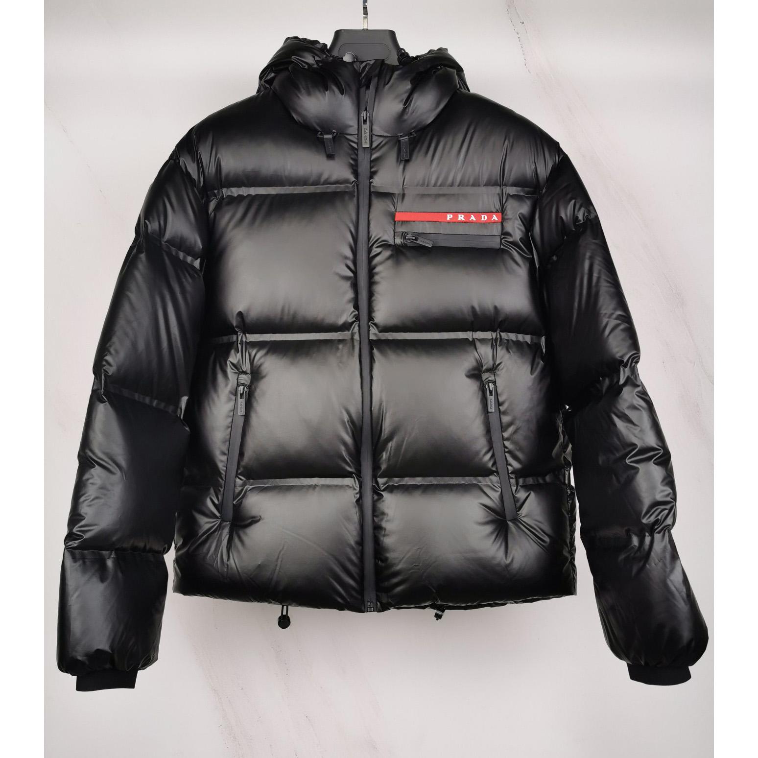 Prada Light Nylon Hooded Puffer Jacket - FashionPlug