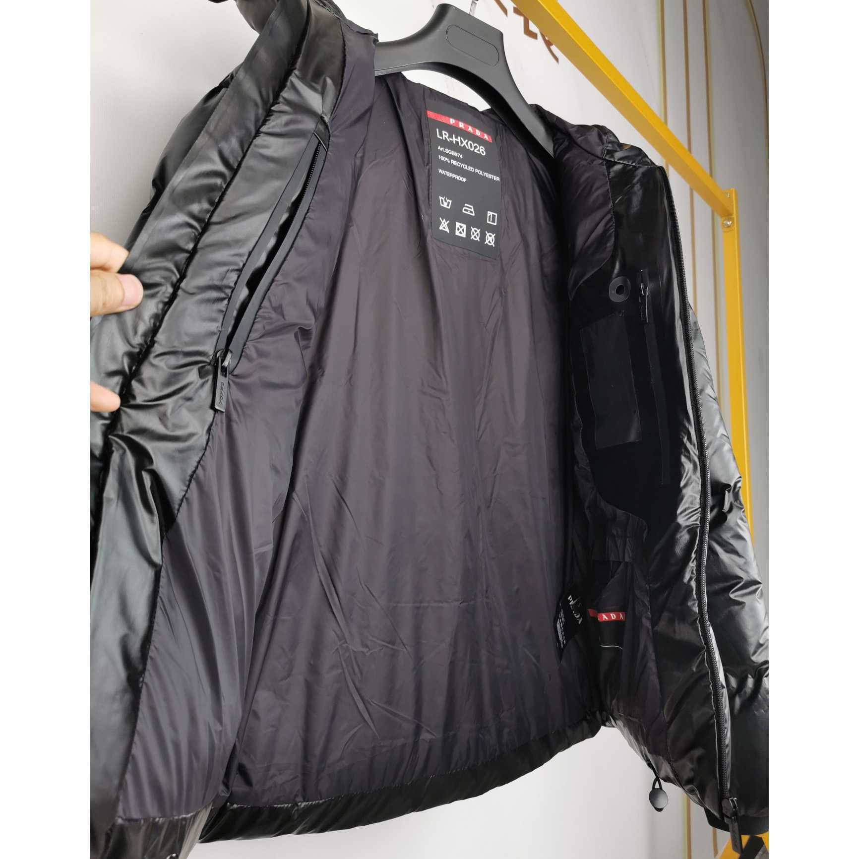 Prada Light Nylon Hooded Puffer Jacket - FashionPlug