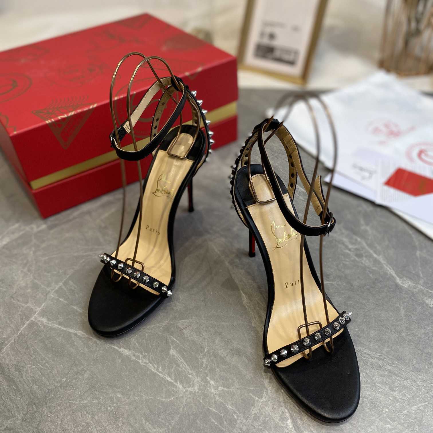 Christian Louboutin So Me Spike 70 Leather Sandals - FashionPlug