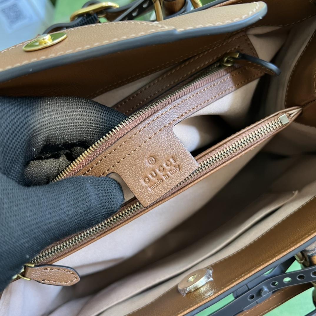 Gucci Diana Medium Top Handle Bag(35-30-14cm) - FashionPlug